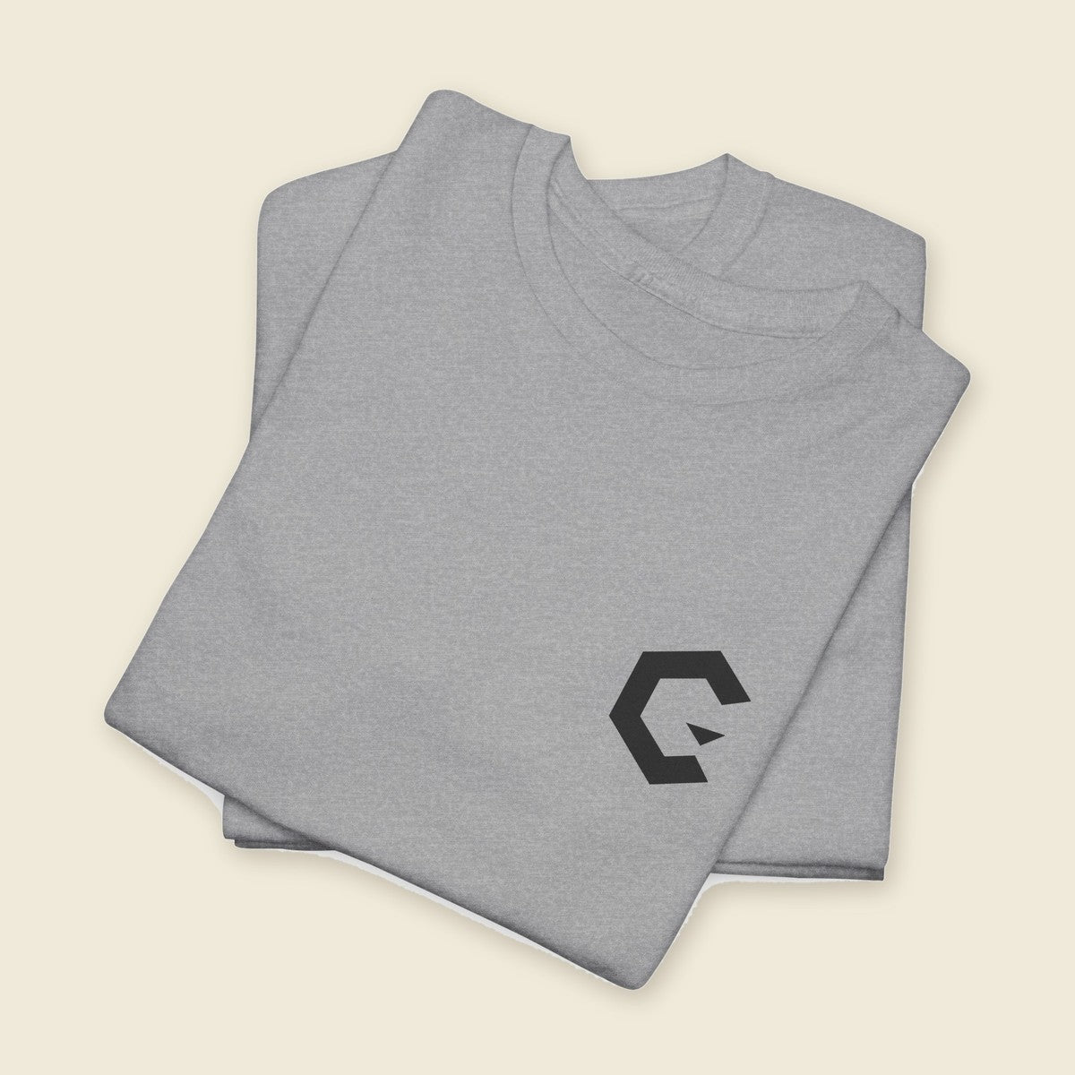 C Slash Tee in Sport Grey, folded