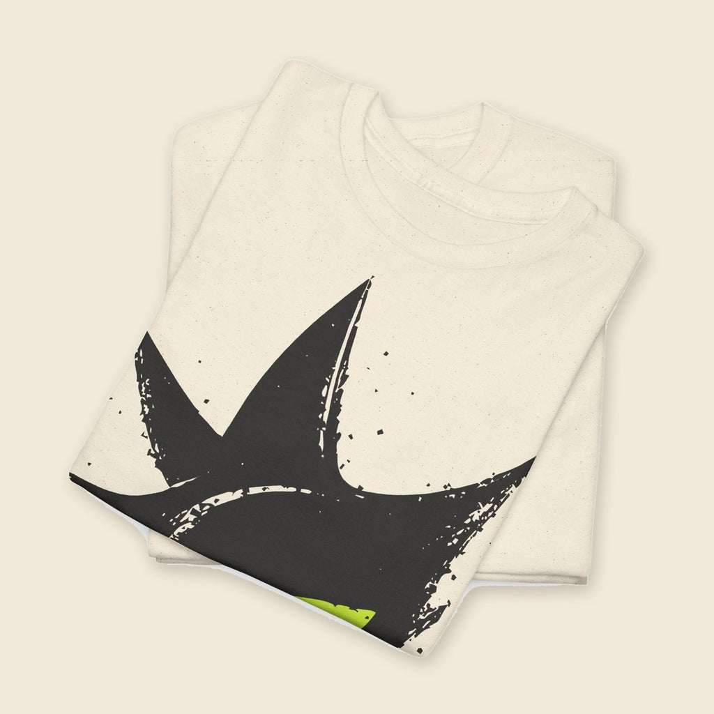Signal Eye Tee in Natural, folded